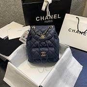 Chanel Backpack Navy Blue AS1371 Size 21.5 X 24 X 12 cm - 1