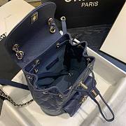Chanel Backpack Navy Blue AS1371 Size 21.5 X 24 X 12 cm - 4