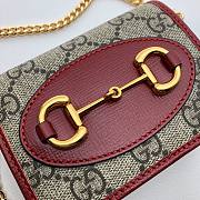 Gucci 1955 Horsebit Small Wallet With Chain Red 623180 SIZE 11 x 8.5 x 3 cm - 3