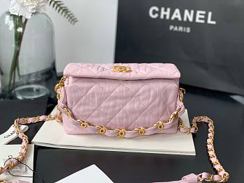 Chanel Small Hobo Bag Pink AS2479 Size 13 X 19 X 7 cm