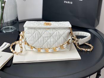 Chanel Small Hobo Bag White AS2479 Size 13 X 19 X 7 cm