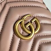 Gucci Leather GG Marmont Mini Bucket Bag Dusty Pink 575163 size 19 x 17 cm - 2