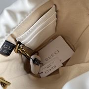 Gucci Leather GG Marmont Mini Bucket Bag White 575163 size 19 x 17 cm - 5