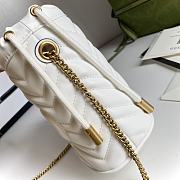 Gucci Leather GG Marmont Mini Bucket Bag White 575163 size 19 x 17 cm - 2