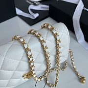 Chanel Wallet On Chain Golden Ball in White Size 19 cm - 3