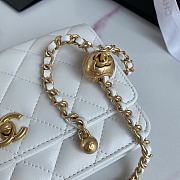 Chanel Wallet On Chain Golden Ball in White Size 19 cm - 4