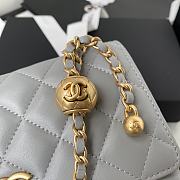 Chanel Wallet On Chain Golden Ball in Gray Size 19 cm - 5