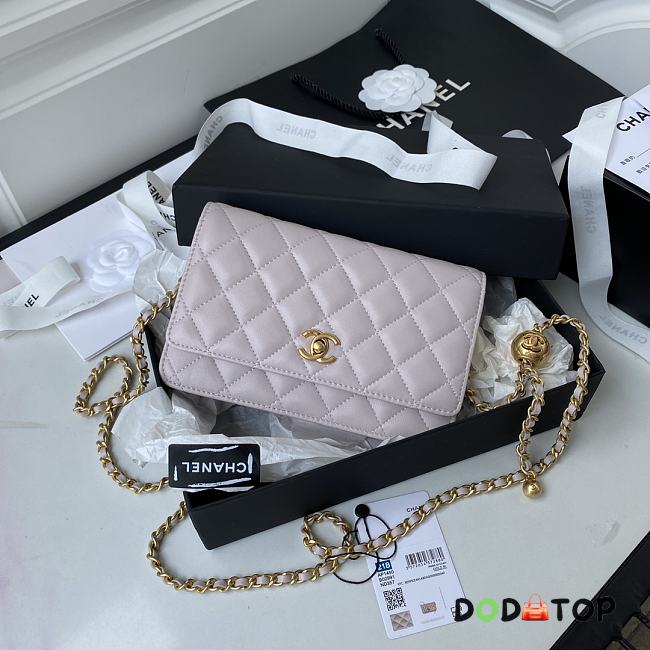 Chanel Wallet On Chain Golden Ball in Light Pink Size 19 cm - 1