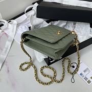 Chanel Wallet On Chain Golden Ball in Green Size 19 cm - 2