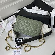 Chanel Wallet On Chain Golden Ball in Green Size 19 cm - 3