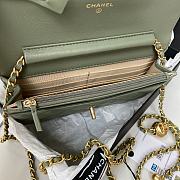 Chanel Wallet On Chain Golden Ball in Green Size 19 cm - 4