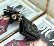 Mini Lady Dior Wallet Patent Cannage Calfskin Black S0178 Size 11 x 9 cm - 6