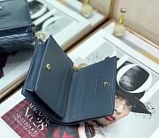 Mini Lady Dior Wallet Patent Cannage Calfskin Blue S0178 Size 11 x 9 cm - 4