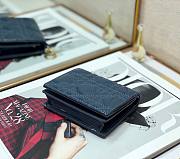 Mini Lady Dior Wallet Patent Cannage Calfskin Blue S0178 Size 11 x 9 cm - 3