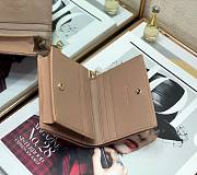 Mini Lady Dior Wallet Patent Cannage Calfskin Warm Taupe S0178 Size 11 x 9 cm - 2