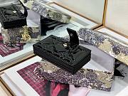  Lady Dior 5-Gusset Card Holder Patent Calfskin Black S0074 Size 10.5 x 6 x 3 cm - 4