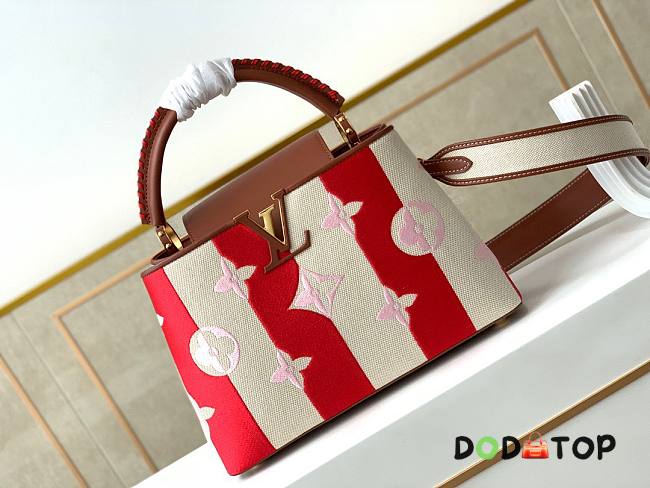 LV Capucines MM Monogram Flowers Red M57361 Size 31.5 x 20 x 11 cm - 1