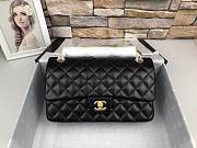 Chanel Classic Bag in Black Lampskin A01112 Size 25 cm - 1