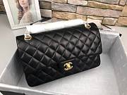 Chanel Classic Bag in Black Lampskin A01112 Size 25 cm - 2