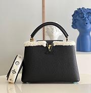 LV Capucines BB Black Taurillon Leather & Shearling M59267 Size 27 x 18 x 9 cm - 1