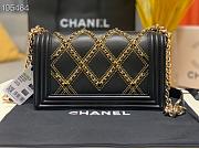 Chanel Boy Bag Lampskin Black A67086 Size  25 cm - 5