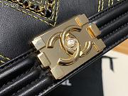 Chanel Boy Bag Lampskin Black A67086 Size  25 cm - 6