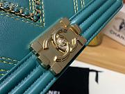 Chanel Boy Bag Lampskin Green A67086 Size 25 cm - 6