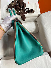 Hermes Birkin Epsom Leather Tortilla Brown/Turquoise 01 Size 30 cm - 2