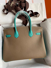 Hermes Birkin Epsom Leather Tortilla Brown/Turquoise 01 Size 30 cm - 3
