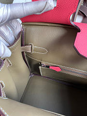Hermes Birkin Epsom Leather Ruby Pink/Brown 02 Size 30 cm - 4