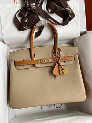 Hermes Birkin Epsom Leather Beige/Brown 05 Size 30 cm - 1