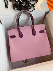 Hermes Birkin Epsom Leather Powder Pink/Purple 06 Size 30 cm - 6