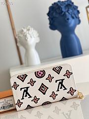 Louis Vuitton Zippy Wallet Wild at Heart M80683 White Size 19.5 x 10.5 x 2.5 cm - 3