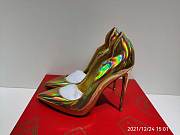 Christian Louboutin Hot Chick Iridescent Scallop Leather Pumps 120mm - 4
