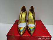 Christian Louboutin Hot Chick Iridescent Scallop Leather Pumps 120mm - 2