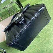 Gucci Marmont Mini Top Handle Bag Black 583571 Size 21 x 15.5 x 8 cm - 4