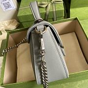 Gucci Marmont Mini Top Handle Bag Gray 583571 Size 21 x 15.5 x 8 cm - 6