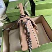 Gucci Marmont Mini Top Handle Bag Rose Beige 583571 Size 21 x 15.5 x 8 cm - 6