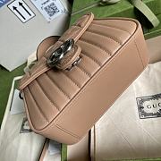 Gucci Marmont Mini Top Handle Bag Rose Beige 583571 Size 21 x 15.5 x 8 cm - 4