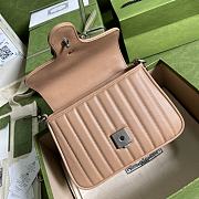 Gucci Marmont Mini Top Handle Bag Rose Beige 583571 Size 21 x 15.5 x 8 cm - 2