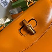 Gucci Small Top Handle Bag With Bamboo Marigold Yellow 675797 Size 21 cm - 5