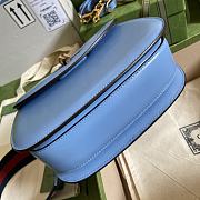 Gucci Small Top Handle Bag With Bamboo Blue 675797 Size 21 cm - 5