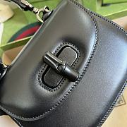 Gucci Mini Top Handle Bag With Bamboo Black ‎686864 Size 17 cm - 2