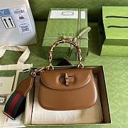 Gucci Small Top Handle Bag With Bamboo Brown 675797 Size 21 cm - 1