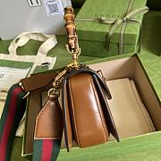 Gucci Small Top Handle Bag With Bamboo Brown 675797 Size 21 cm - 4