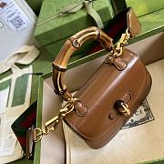 Gucci Mini Top Handle Bag With Bamboo Brown ‎686864 Size 17 cm - 2