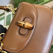 Gucci Mini Top Handle Bag With Bamboo Brown ‎686864 Size 17 cm - 5