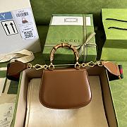 Gucci Mini Top Handle Bag With Bamboo Brown ‎686864 Size 17 cm - 6