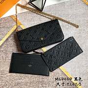 LV Pochette Félicie Black Monogram Empreinte M64064 Size 21 x 12 x 3 cm - 1