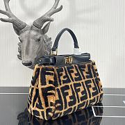 Fendi Peekaboo Medium Brown Sheepskin Bag 8BN327 Size 27 x 25 x 14 cm - 4